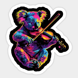 Koala Playing Violin Sticker